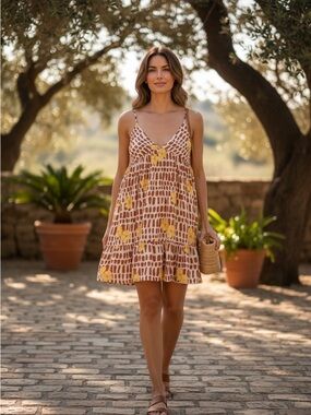 Puakenikeni with animal print Summer Dress made in Hawaii